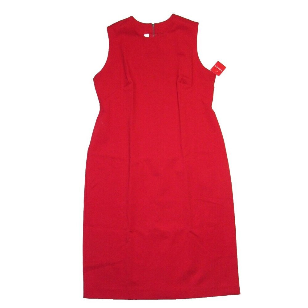 NWT Spanx 20380R The Perfect Fitted Sheath in True Red Ponte Sleeveless Dress L